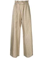 Shrimps Libra Silk Printed Trousers - Green