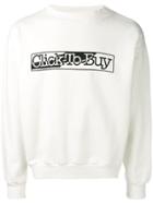 Aries Click To Buy Slogan Sweatshirt - White