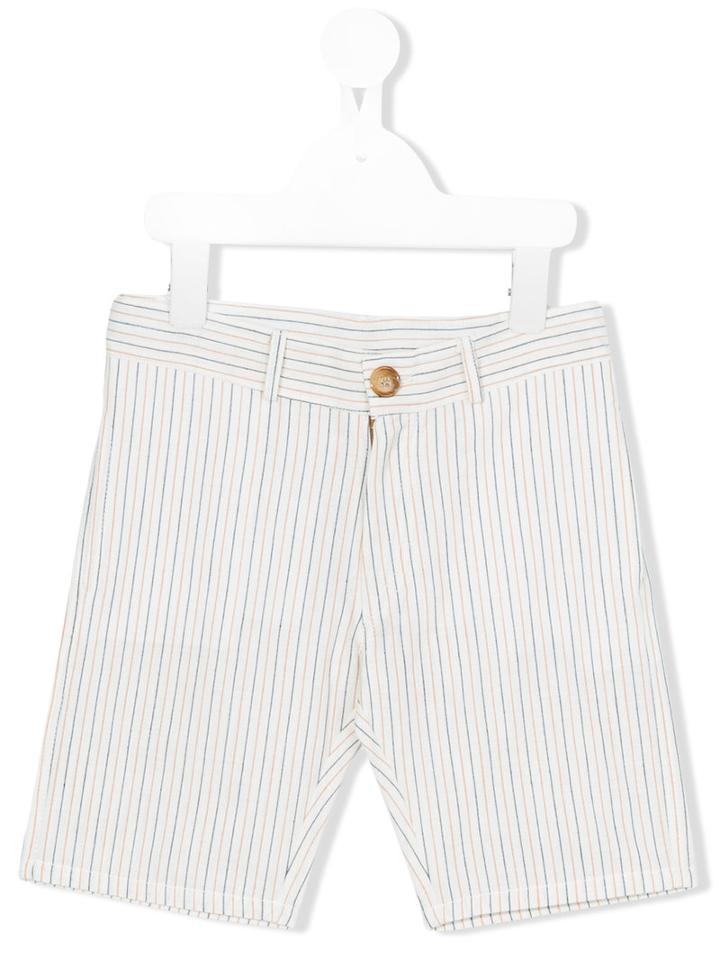 Violeta E Federico Striped Shorts, Boy's, Size: 10 Yrs, Yellow/orange