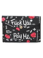 Elisabeth Weinstock Provence Hand Painted Wallet - Black