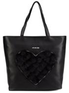 Love Moschino Faux Fur Heart Tote, Women's, Black