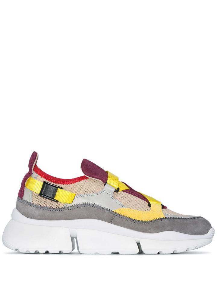 Chloé Multicoloured Sonnie Colour Block Sneaker - Purple