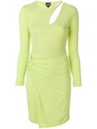 Just Cavalli Ruched Cut Out Dress - Green