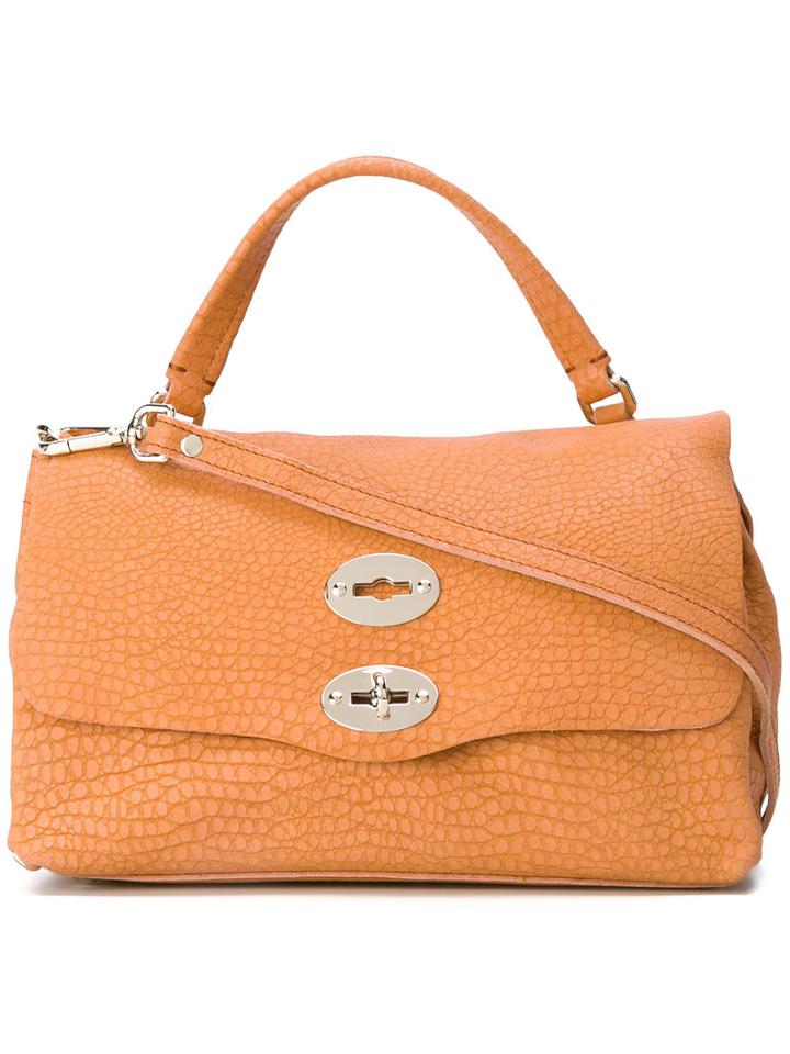 Zanellato Flip Lock Tote, Women's, Yellow/orange, Leather