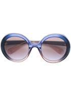 Gucci Eyewear Oversized Round Frame Sunglasses - Blue