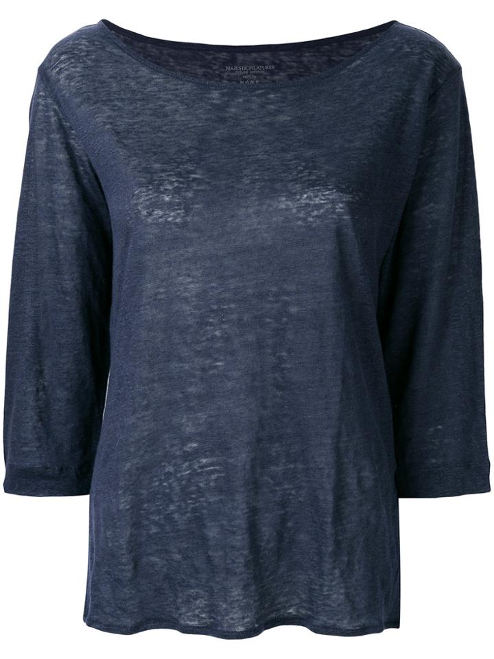 Majestic Filatures Wide Neck Top - Blue