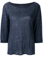 Majestic Filatures Wide Neck Top - Blue
