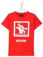 John Richmond Junior Teen Graphic Print T-shirt - Red
