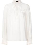 Joseph Bow Tie Blouse - Nude & Neutrals