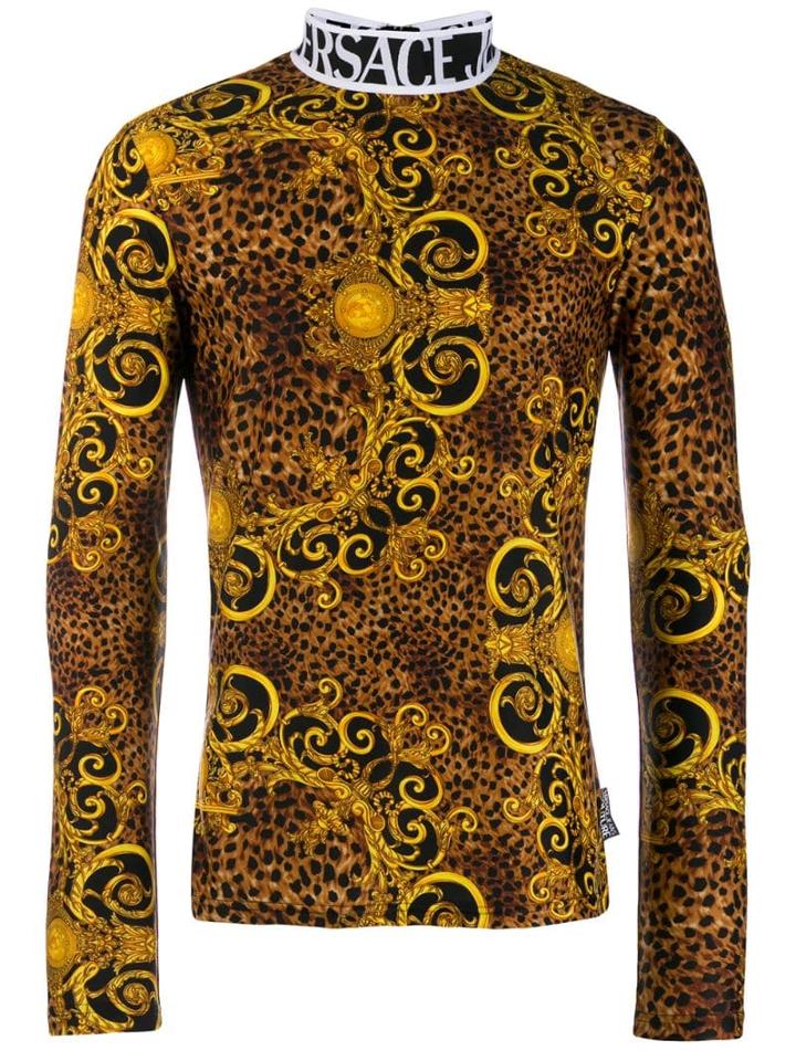 Versace Jeans Couture Barocco Print Sweatshirt - Yellow