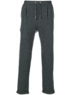 Eleventy - Pin-stripe Cropped Trousers - Men - Cotton/virgin Wool - S, Grey, Cotton/virgin Wool