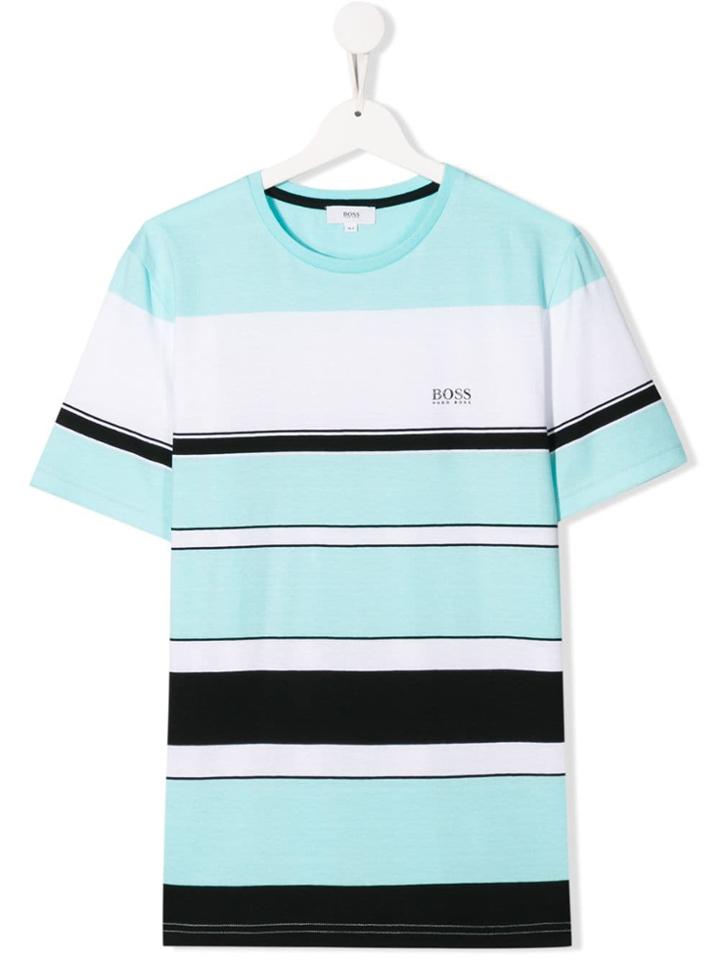 Boss Kids Striped T-shirt - Blue