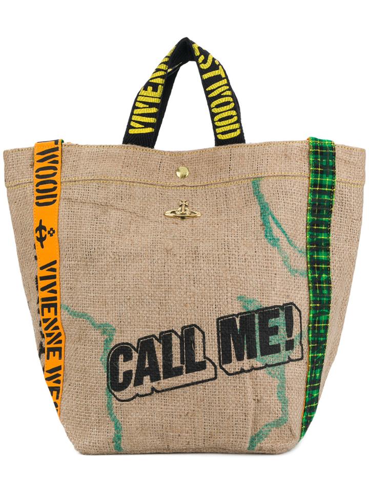 Vivienne Westwood Anglomania Call Me! Tote Bag - Nude & Neutrals