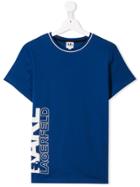 Karl Lagerfeld Kids Teen Logo Print T-shirt - Blue