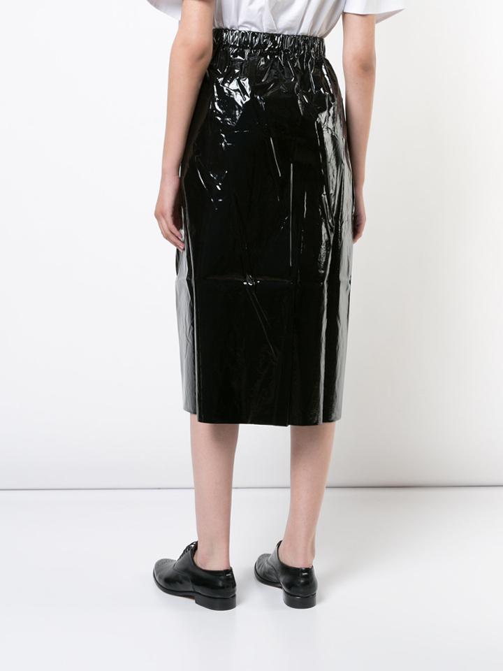 Sara Lanzi Lurex Tiered Skirt - Black