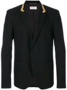 Saint Laurent Embroidered Collar Blazer - Black