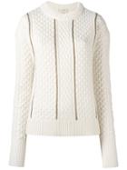 Michael Michael Kors Cable Knit Jumper, Women's, Size: Small, Nude/neutrals, Cotton/nylon/viscose/lambs Wool