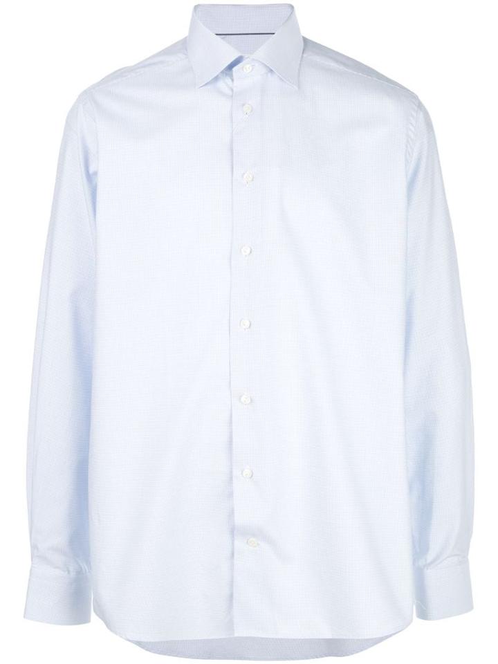 Eton Micro-check Slim Shirt - Blue