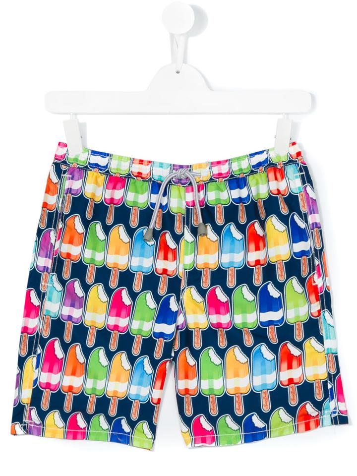 Mc2 Saint Barth Kids - Ice Cream (ivory) Print Swim Shorts - Kids - Polyamide/polyester/spandex/elastane - 14 Yrs