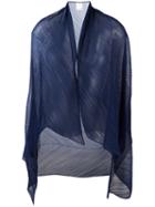 Pleats Please By Issey Miyake - Pleated Scarf - Women - Polyester - One Size, Women's, Blue, Polyester