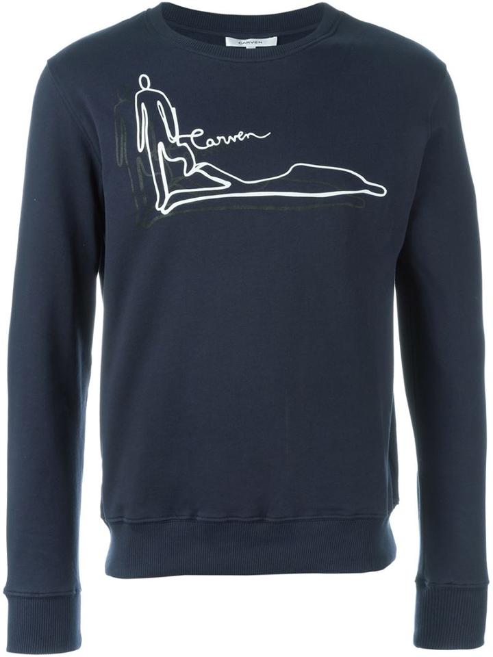 Carven Printed Logo Sweatshirt
