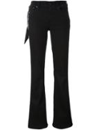 Jacob Cohen Flared Trousers, Women's, Size: 27, Black, Cotton/spandex/elastane