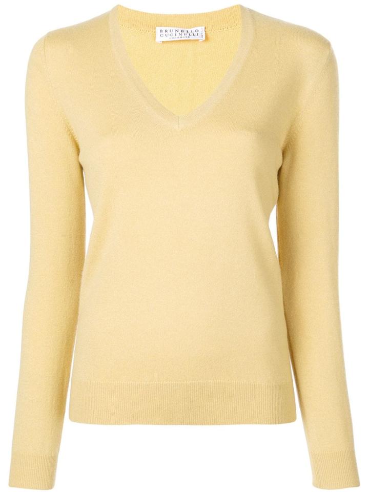 Brunello Cucinelli Cashmere Jumper - Yellow