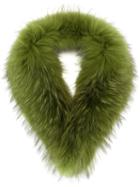 P.a.r.o.s.h. 'richie' Scarf, Women's, Green, Polyester/racoon Fur