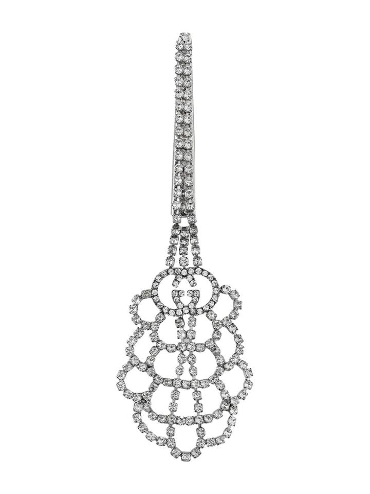 Gucci Metal Hair Clip With Crystals - Metallic