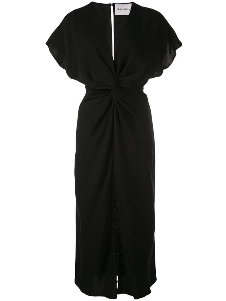 Prabal Gurung Jackie Knot Detail Dress - Black