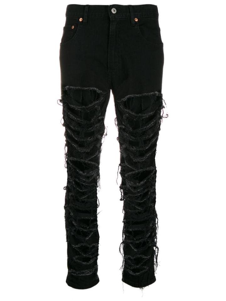Junya Watanabe Distressed Jeans - Black