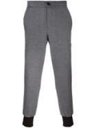 Ps By Paul Smith Cuffed Hem Tapered Trousers, Men's, Size: 34, Grey, Wool