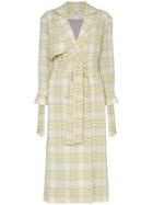 Matériel Check Wool Trench Coat - Grey