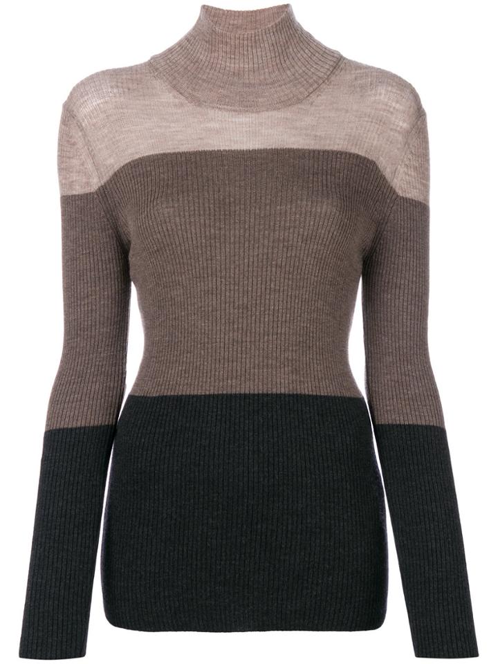 I'm Isola Marras Block Stripe Jumper - Brown