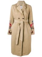 Bazar Deluxe Embroidered Trench Coat - Neutrals