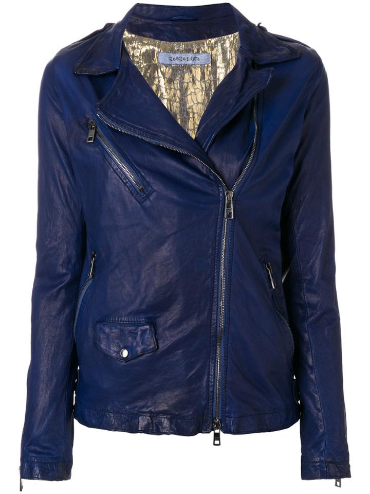 Giorgio Brato Biker Jacket - Blue