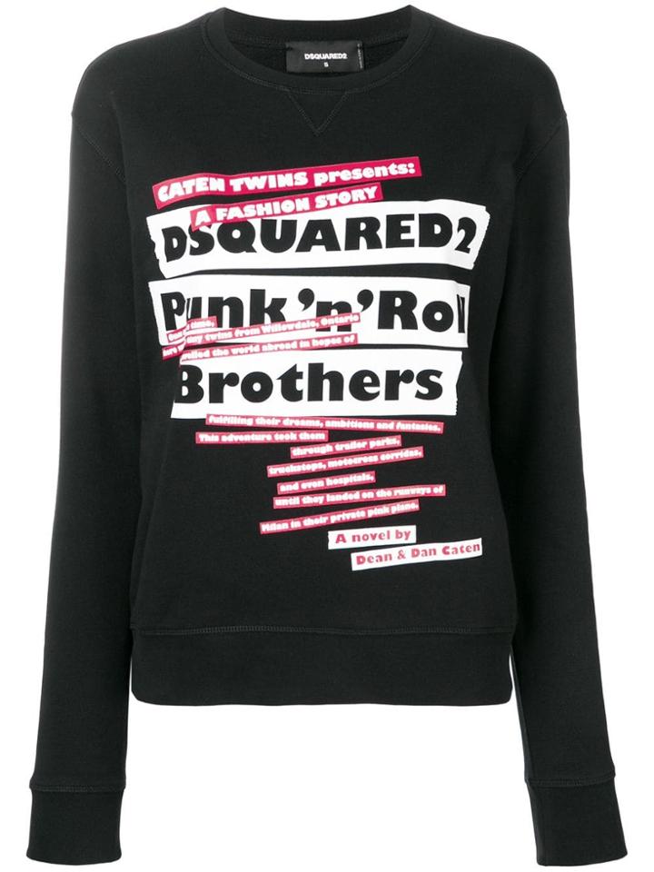 Dsquared2 Story Print Sweater - Black