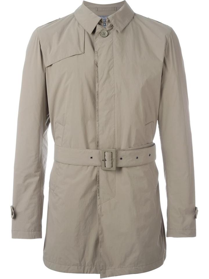 Herno Padded Trench Coat, Men's, Size: 56, Brown, Polyamide/polyester/cotton/modal