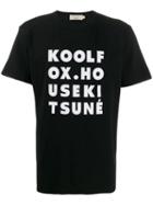 Maison Kitsuné Text Print T-shirt - Black