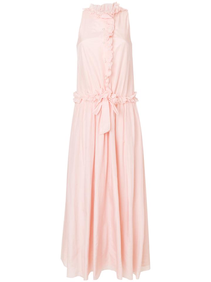 Lanvin Ruffle Trim Dress - Pink & Purple