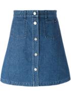Wood Wood 'nabbi' Skirt, Women's, Size: 38, Blue, Cotton