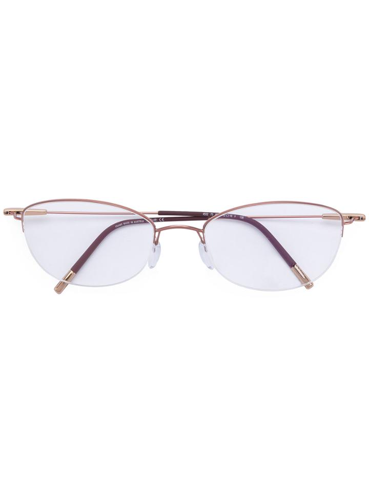 Silhouette Cat Eye Glasses - Metallic