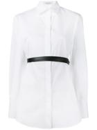 Valentino Belted Poplin Shirt - White