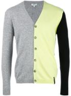 Kenzo Colour Block Cardigan, Men's, Size: Small, Yellow, Cotton/wool/cashmere