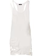 Diesel Ripped Longline Tank Top - Nude & Neutrals