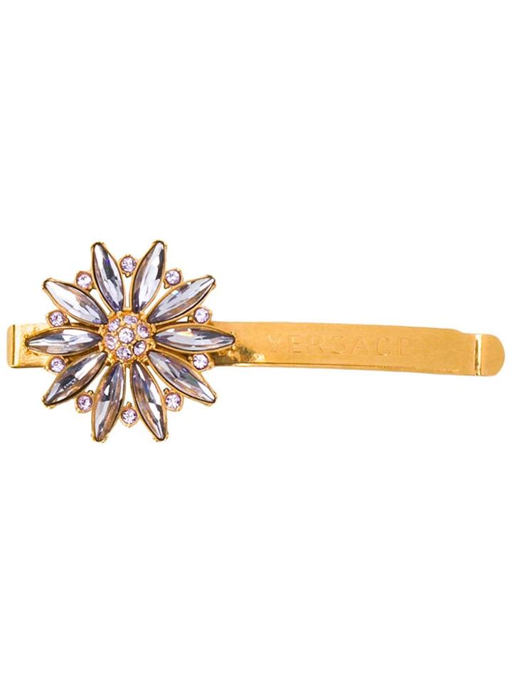 Versace V-floral Garden Hair Pin - Gold
