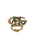 Gucci Crystal Double G Ring - Metallic