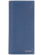 Prada Long Bi-fold Wallet - Blue