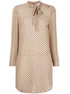 Red Valentino Polka Dot Print Longline Blouse - Nude & Neutrals