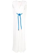 Victoria Beckham Tie Front Dress - White
